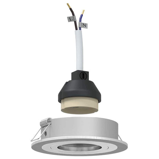 vidaXL Spotlights με προβολείς Ασημί 9 x 9 x cm Αλουμίνιο