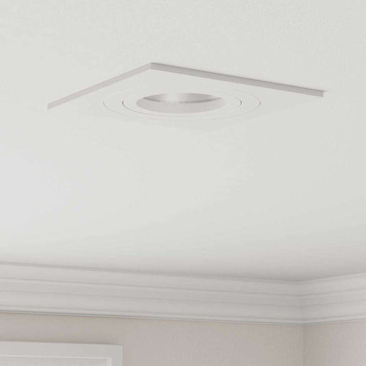 vidaXL Spotlights με προβολείς 12 pcs Λευκό 9 x 9 x cm Αλουμίνιο