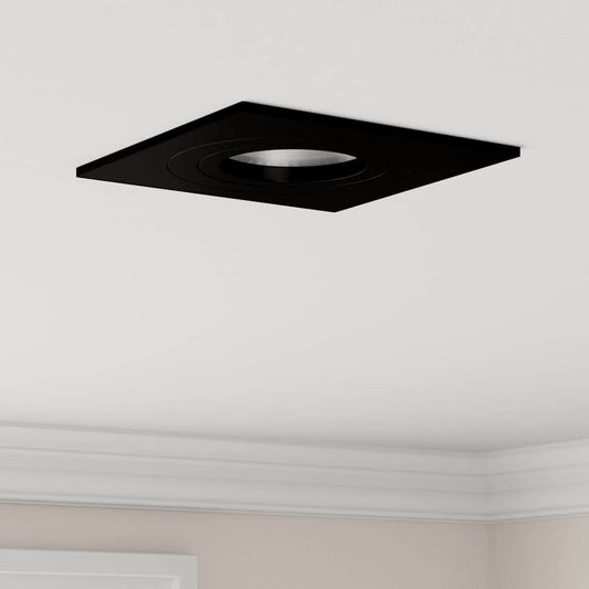 vidaXL Κρυφά Σποτ 24 τεμάχια Τετράγωνο GU10 Μαύρο 91x91 χλστ.