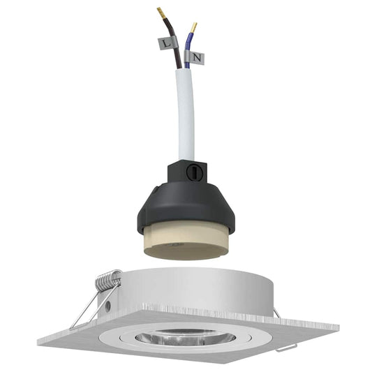 vidaXL Spotlights με προβολείς 24 pcs Ασημί 9 x 9 x cm Αλουμίνιο