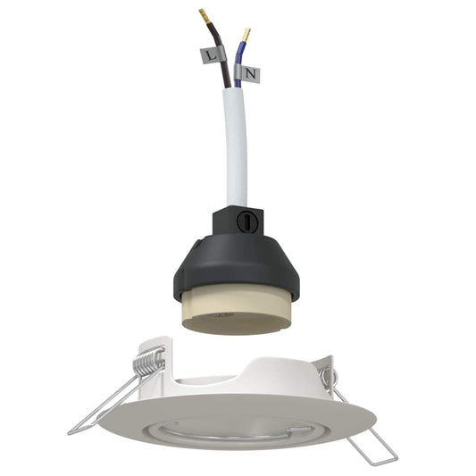 vidaXL Spotlights με προβολείς 12 pcs Λευκό 9 x 9 εκ. Μέταλλο