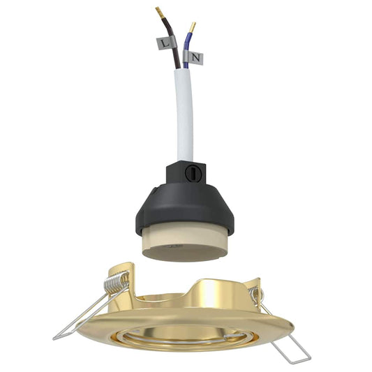 vidaXL Spotlights με προβολείς 12 pcs Χρυσό 9 x 9 εκ. Μέταλλο