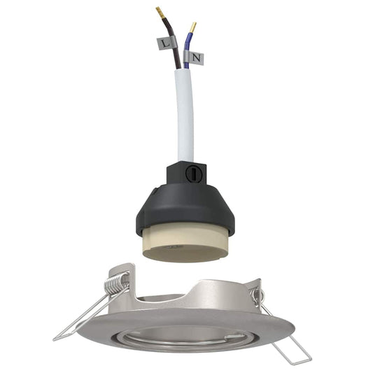 vidaXL Spotlights με προβολείς 12 pcs Ασημί 9 x 9 εκ. Μέταλλο