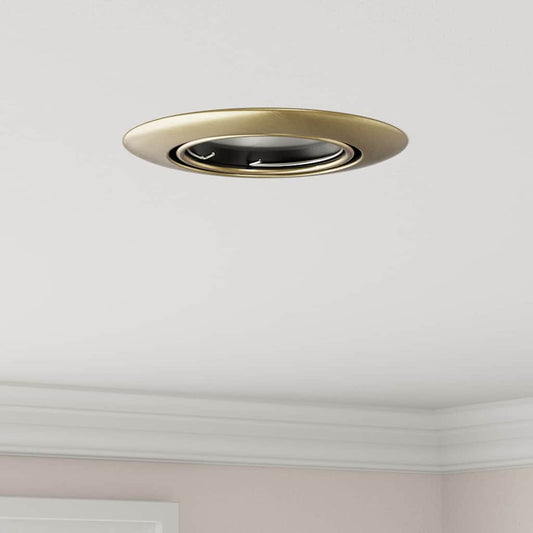 vidaXL Spotlights με προβολείς 6 pcs Ορείχαλκος 9 x 9 εκ. Μέταλλο