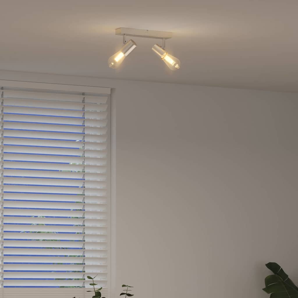vidaXL Σποτ οροφής Βουρτσισμένο νικέλιο 26 x 6.5 x 11.5 εκ Ατσάλι