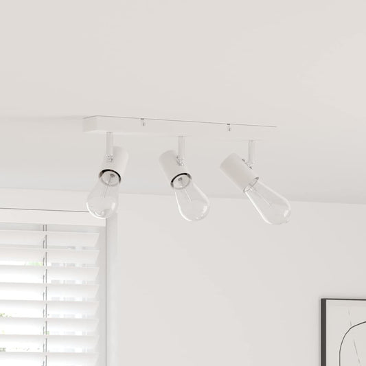 vidaXL Σποτ οροφής με προβολείς Λευκό 38 x 6,5 x 11,5 εκ Μέταλλο