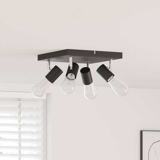 vidaXL Σποτ οροφής Μαύρο 26.5 x 26 x 11.5 εκ Ατσάλι