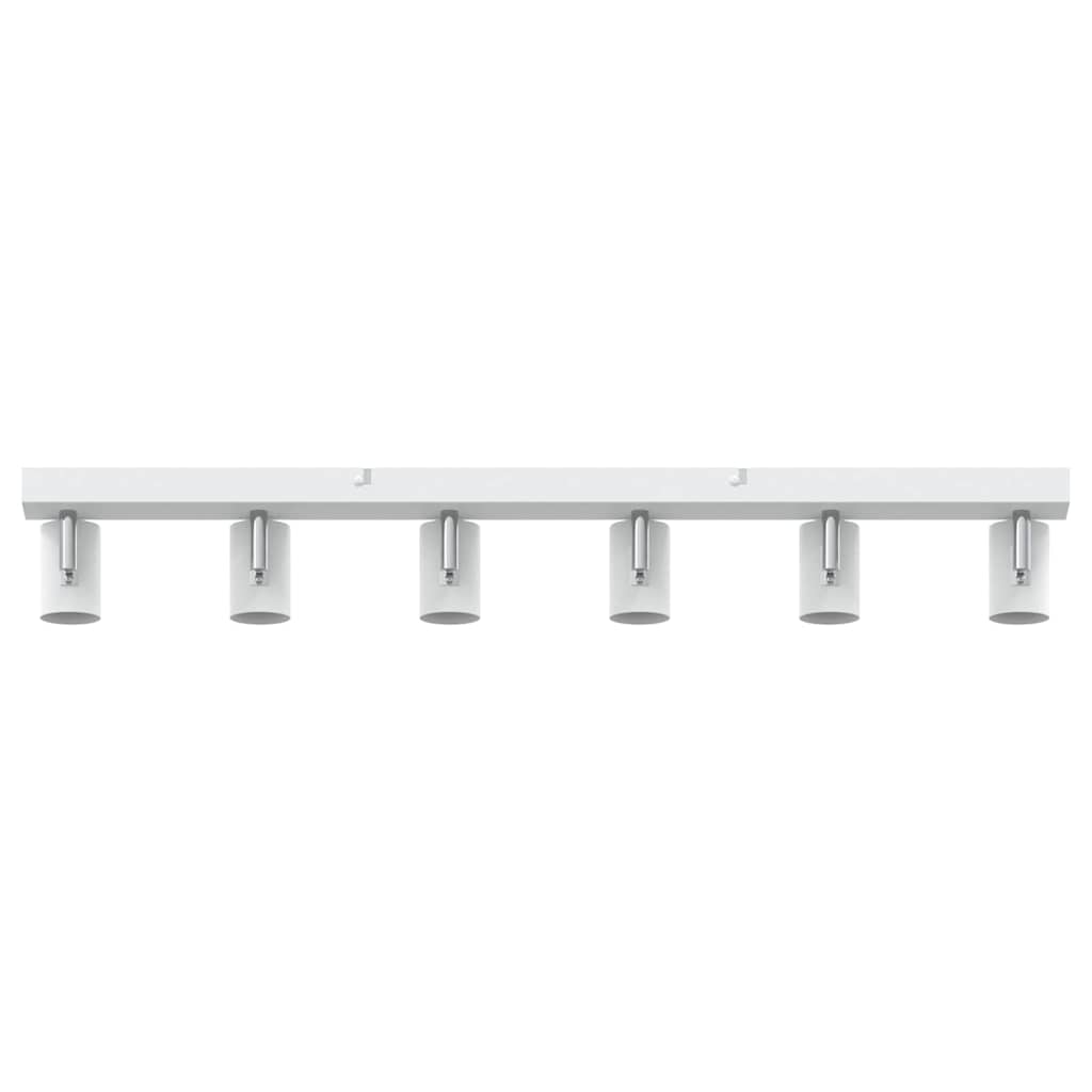 vidaXL Προβολέας οροφής 6 Way Adjustable Λευκό E27