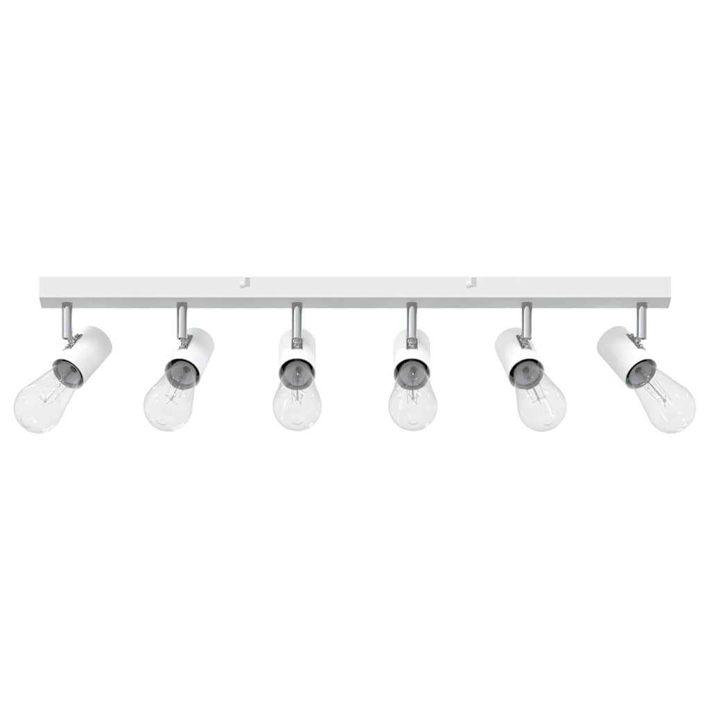 vidaXL Προβολέας οροφής 6 Way Adjustable Λευκό E27