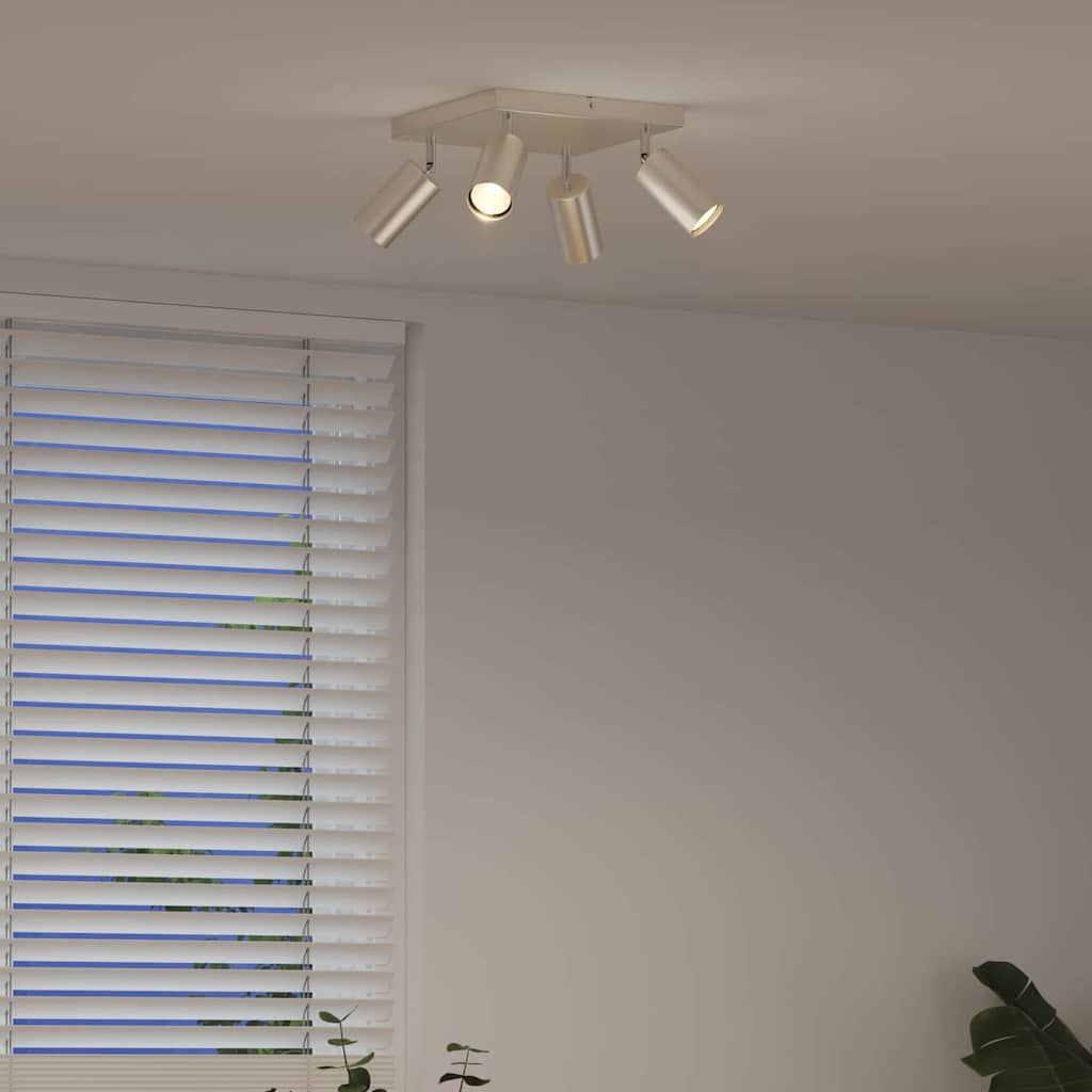 vidaXL Σποτ οροφής Βουρτσισμένο Νίκελ 26 x 26 x 16.5 εκ Ατσάλι