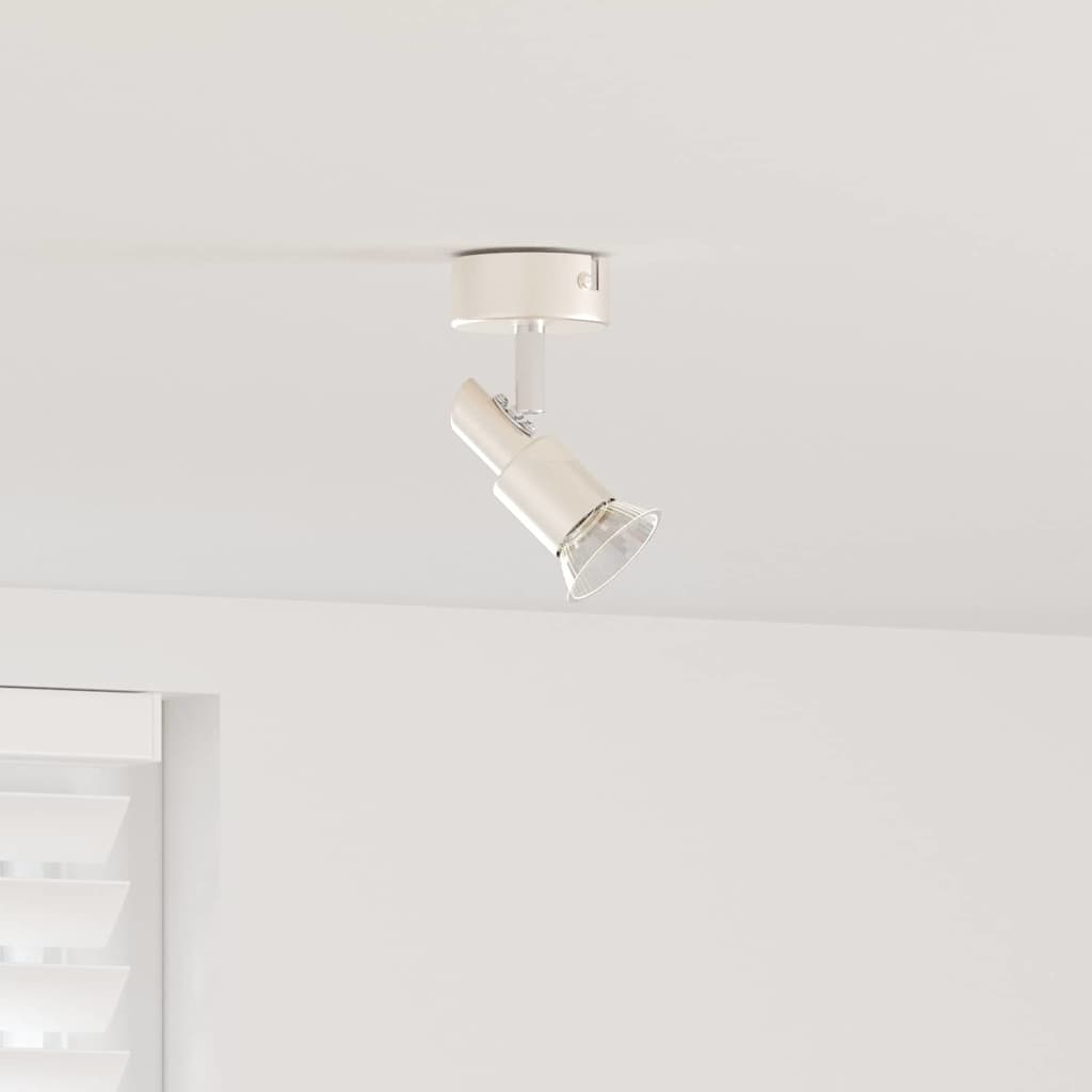 vidaXL Σποτ οροφής Βουρτσισμένο Νίκελ 8 x 8 x 10.5 εκ Ατσάλι