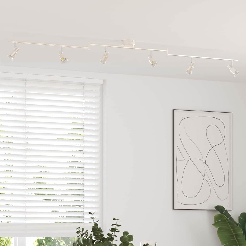 vidaXL Σποτ οροφής Βουρτσισμένο Νίκελ 176.5 x 9.5 x 14 εκ Ατσάλι