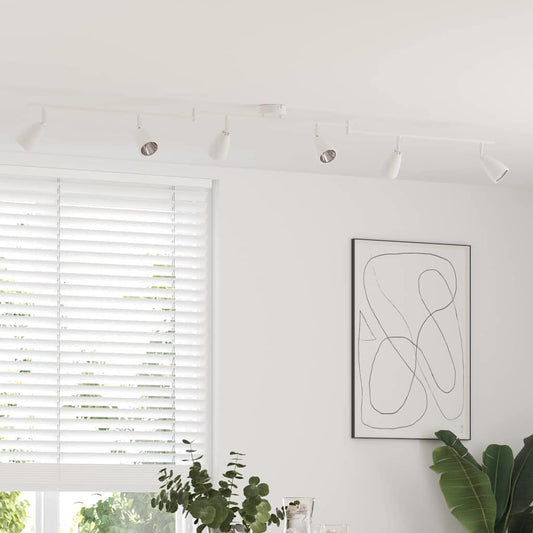 vidaXL Σποτ οροφής με προβολείς Λευκό 176,5 x 12,5 x 13,5 εκ Μέταλλο