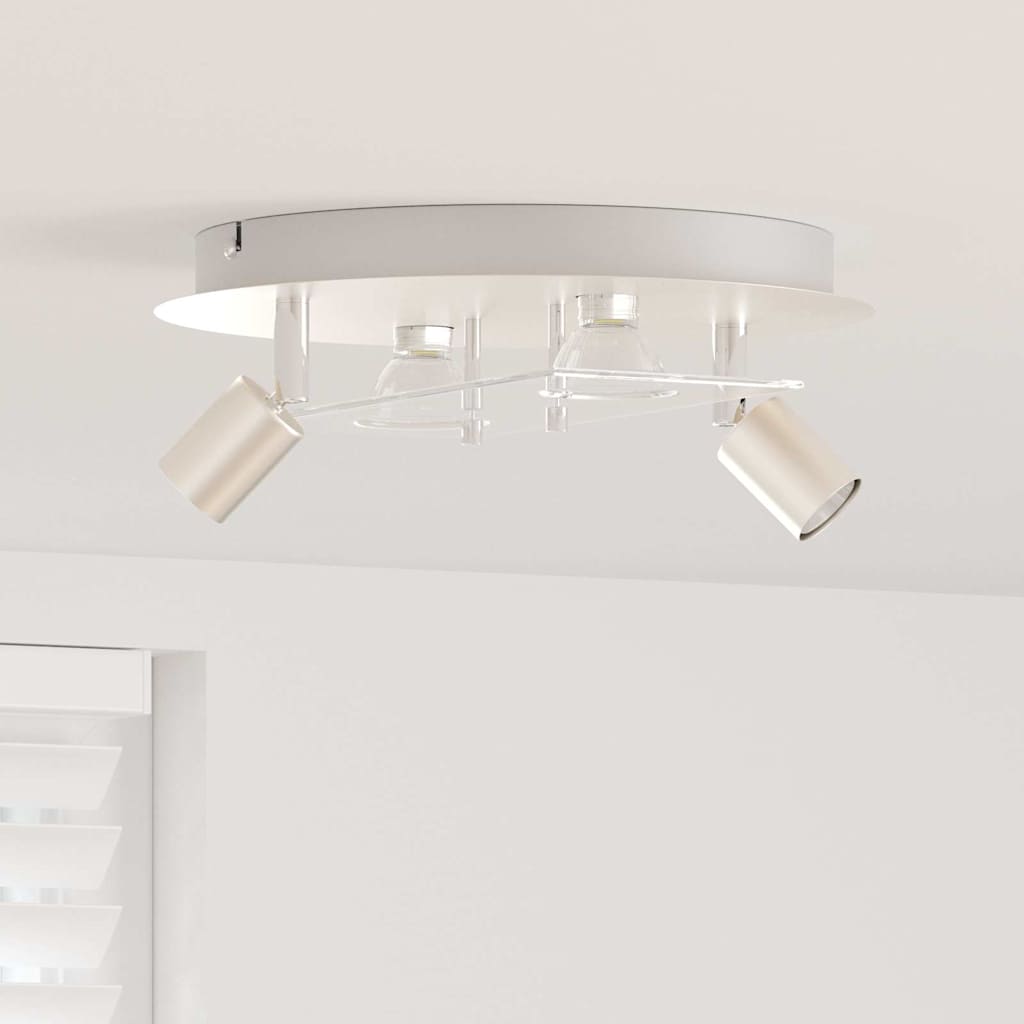 vidaXL Σποτ οροφής Ασημί 29 x 29 x 11 εκ Χάλυβας και γυαλί