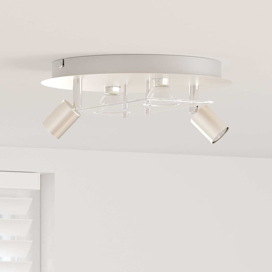 vidaXL Σποτ οροφής Ασημί 29 x 29 x 11 εκ Χάλυβας και γυαλί