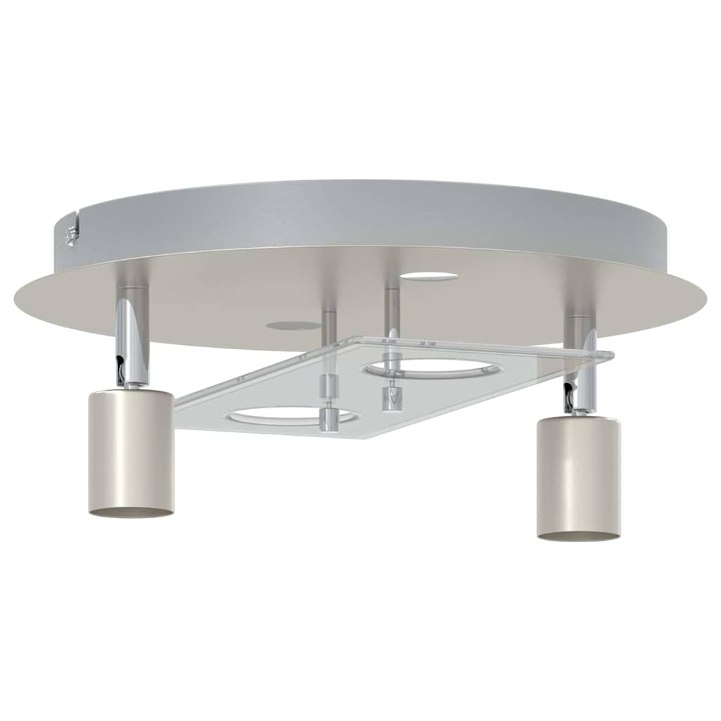 vidaXL Σποτ οροφής Ασημί 29 x 29 x 11 εκ Χάλυβας και γυαλί