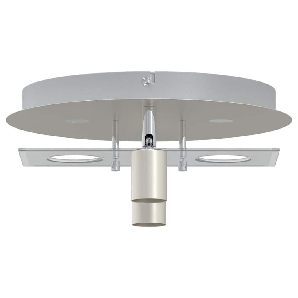vidaXL Σποτ οροφής Ασημί 29 x 29 x 11 εκ Χάλυβας και γυαλί