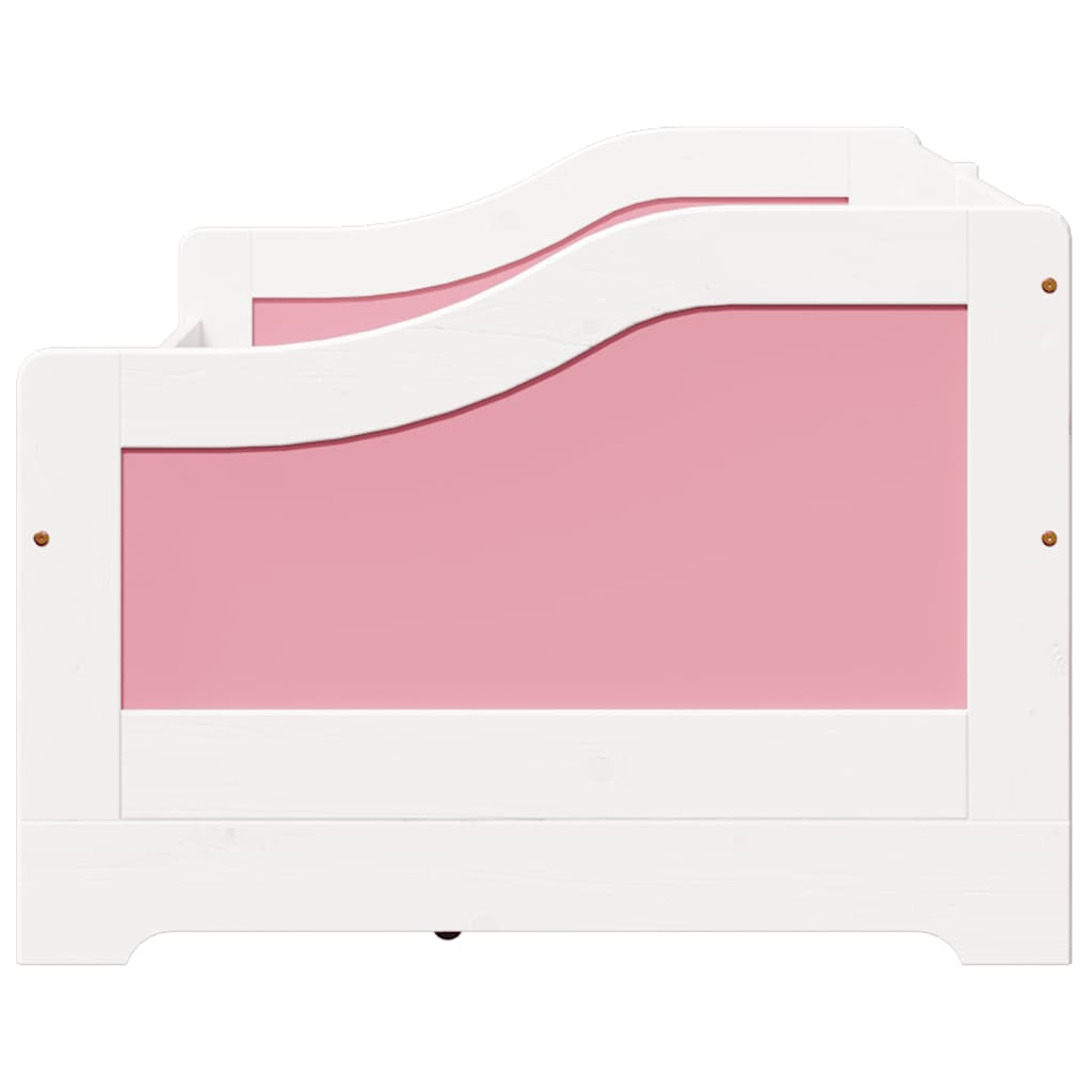 vidaXL Κρεβάτι ημέρας 3 συρτάρια χωρίς στρώμα IRUN Λευκό&Ροζ 90x200cm