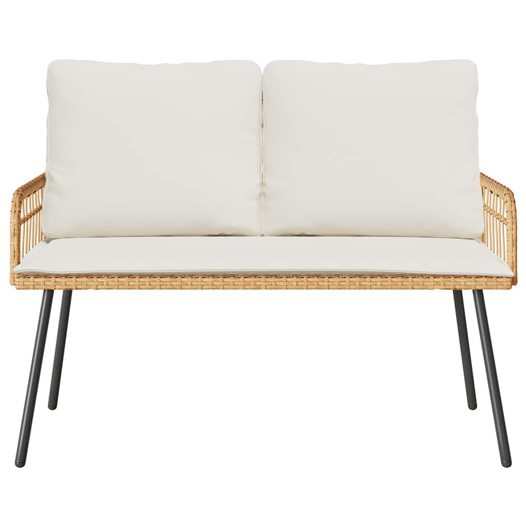 vidaXL Παγκάκι Κήπου Φυσικό 114x64x78 εκ. Πολυ Ρατάν