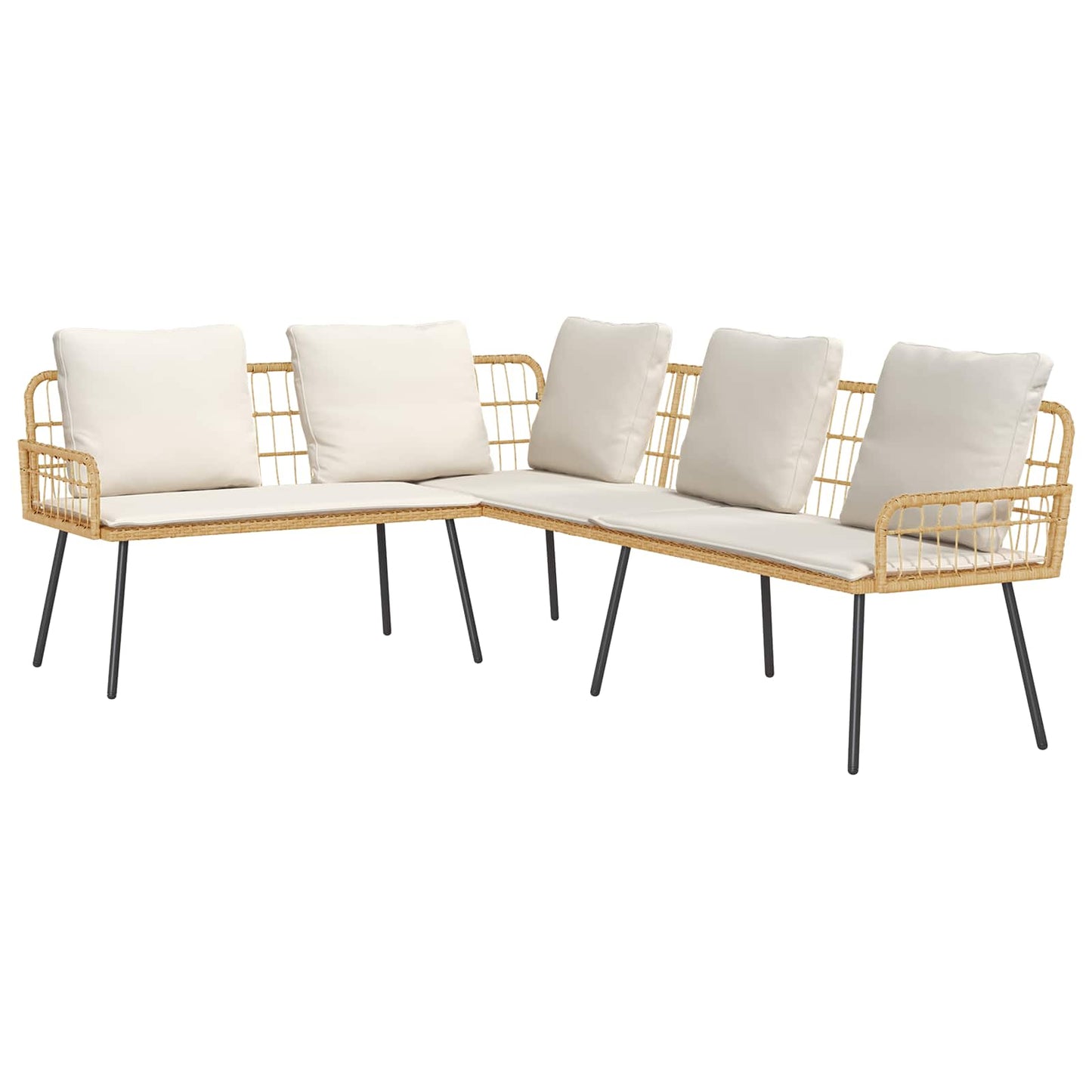 vidaXL Καναπές με μαξιλάρι Καφέ 61.5 x 123 x 82cm Μέταλλο