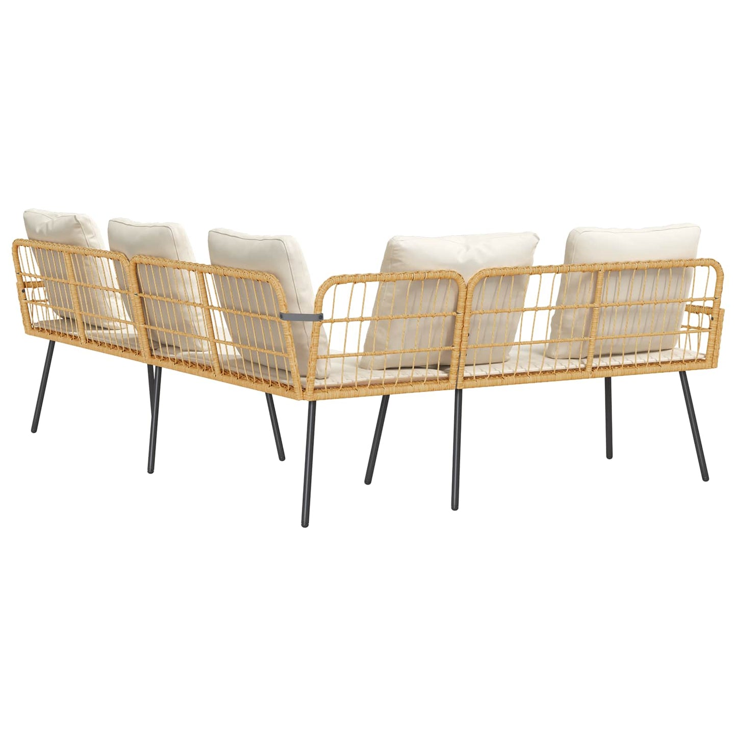 vidaXL Καναπές με μαξιλάρι Καφέ 61.5 x 123 x 82cm Μέταλλο
