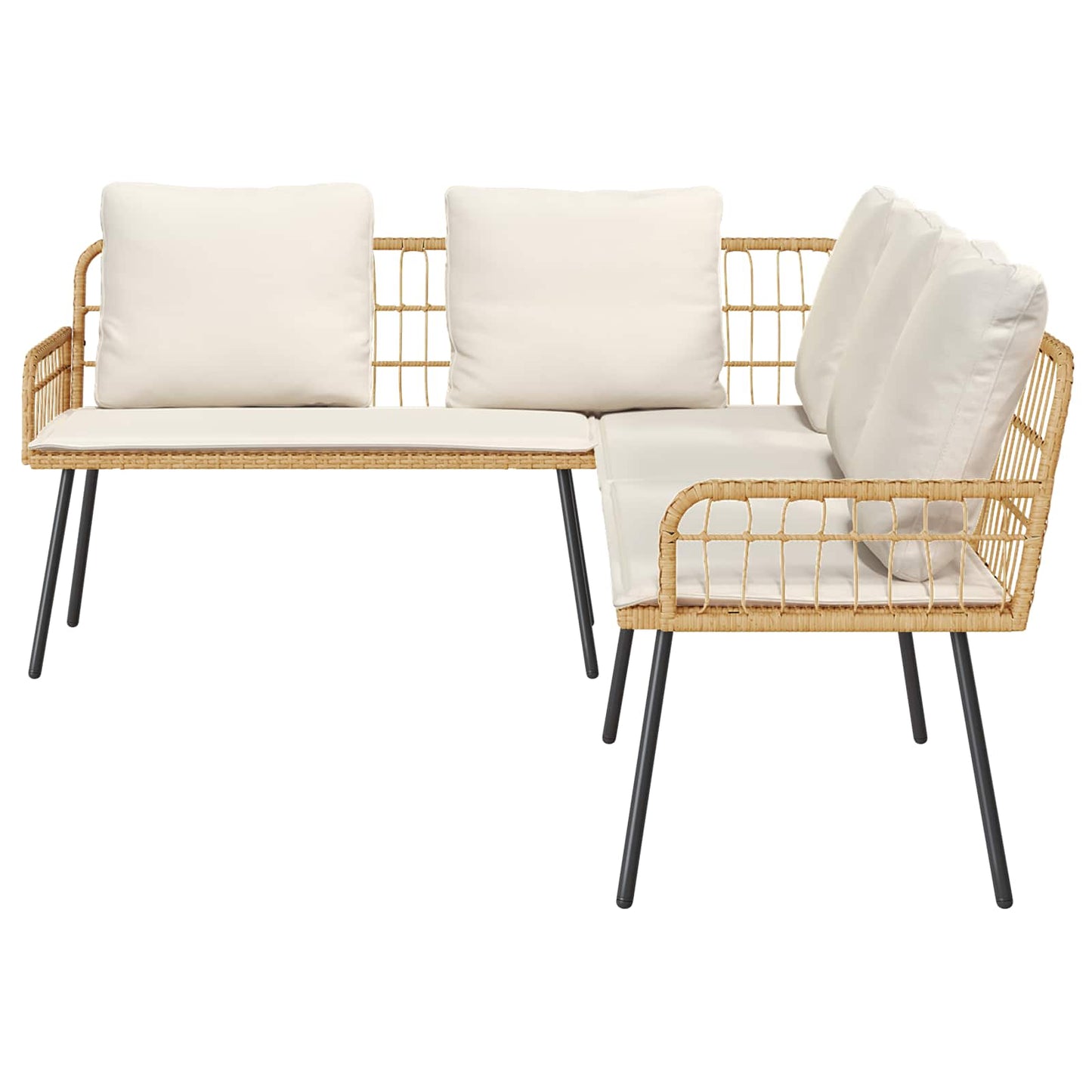 vidaXL Καναπές με μαξιλάρι Καφέ 61.5 x 123 x 82cm Μέταλλο