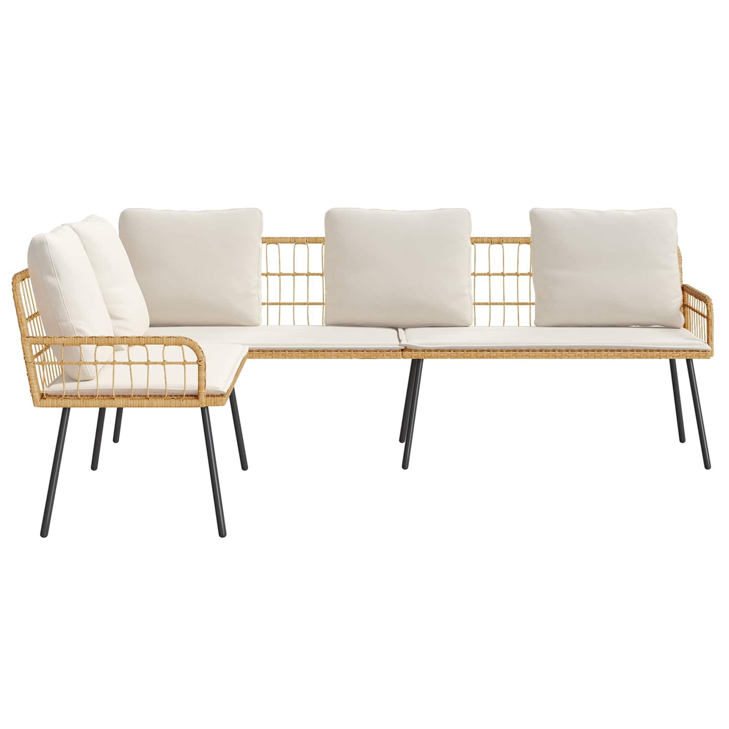 vidaXL Καναπές με μαξιλάρι Καφέ 61.5 x 123 x 82cm Μέταλλο