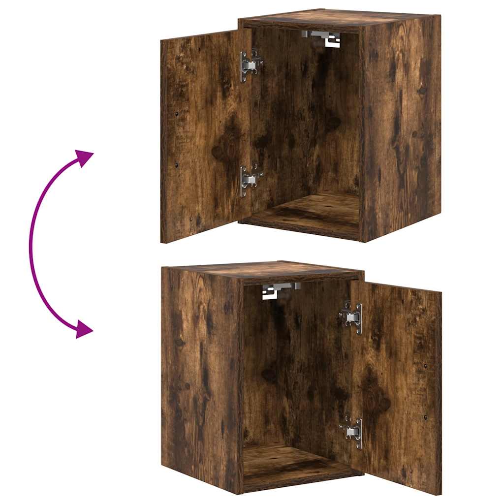 vidaXL ντουλάπια γκαράζ 2 τεμ. Καπνιστή δρυς από Επεξεργασμένο Ξύλο