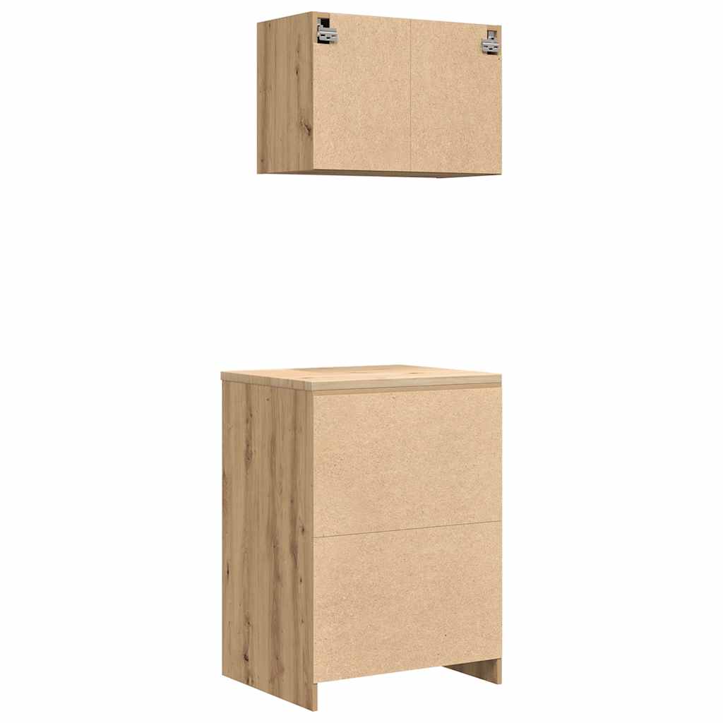 vidaXL ντουλάπια γκαράζ 2 τεμ. Artisan Δρυς από Επεξεργασμένο Ξύλο