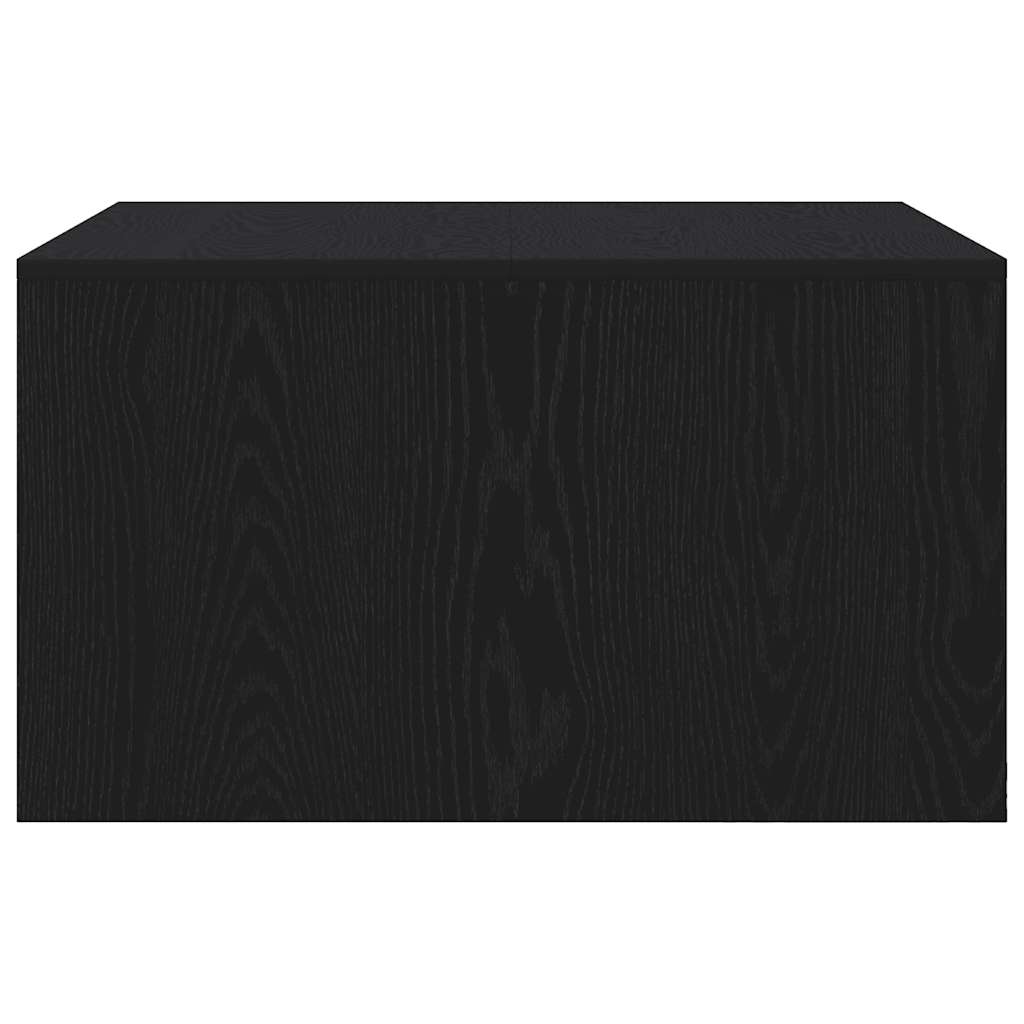 vidaXL Τραπεζάκι σαλονιού με συρτάρια Μαύρη βελανιδιά 70,5x70x40 εκ.