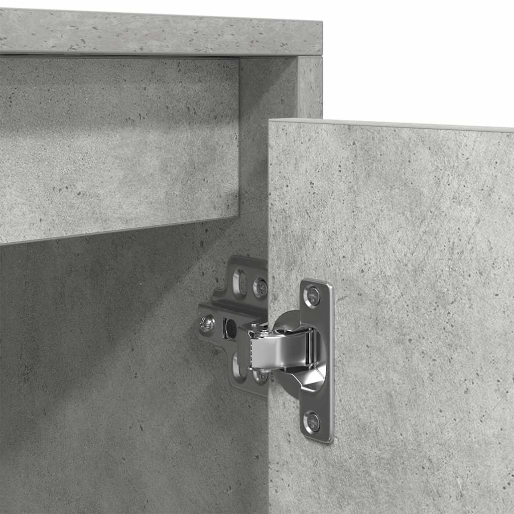 vidaXL Έπιπλο Τηλεόρασης Γκρι Σκυροδέματος 188,5x41x50 εκ. Επεξ. Ξύλο