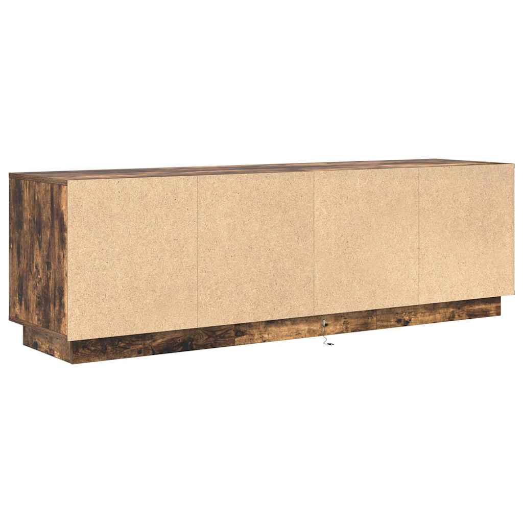 vidaXL Έπιπλο Τηλεόρασης με LED Καπνιστή Δρυς 160,5x41x50 εκ.