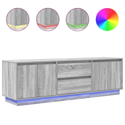 vidaXL Έπιπλο Τηλεόρασης με LED Γκρι Sonoma 160,5x41x50 εκ.