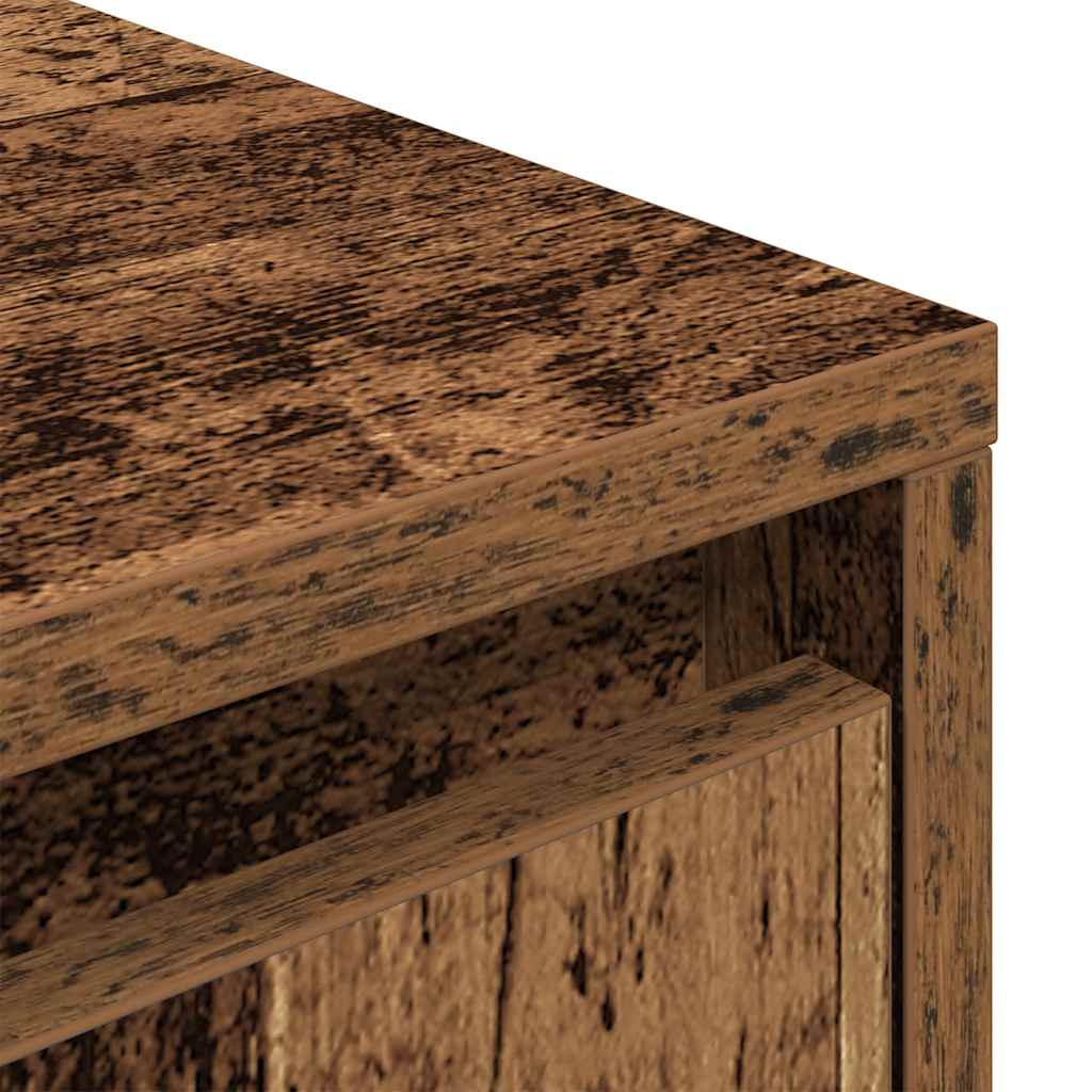 vidaXL Ντουλάπι τηλεόρασης με φώτα LED Παλιό ξύλο 160,5x41x50 εκ.