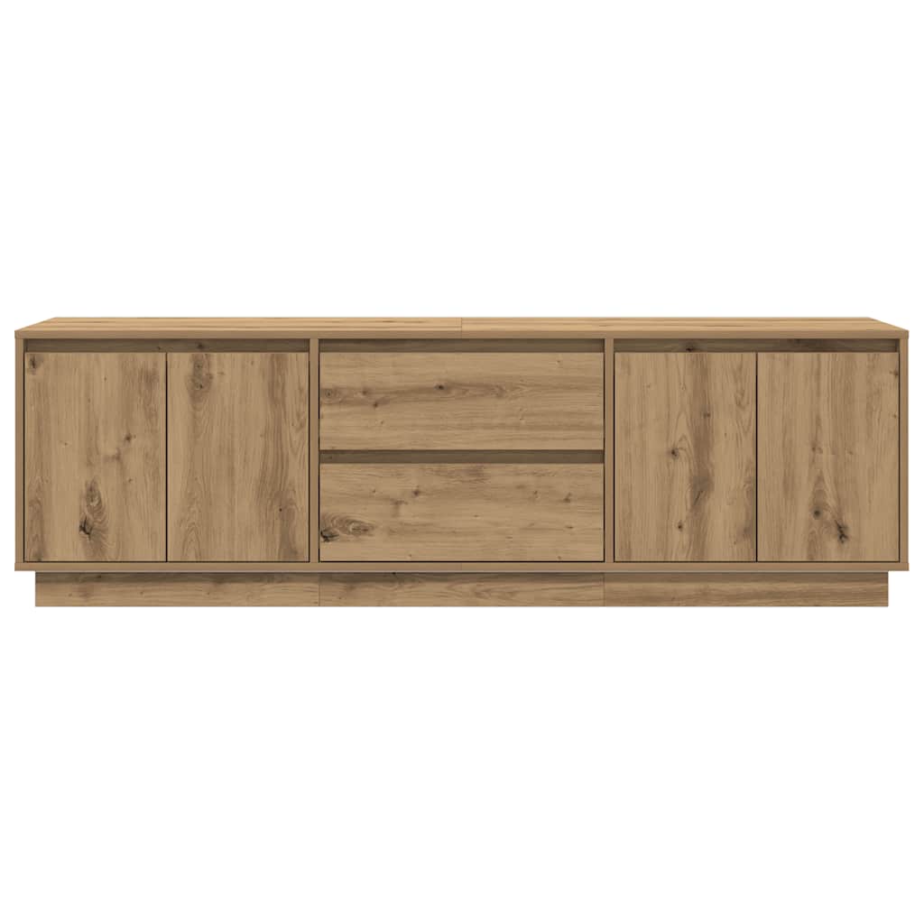 vidaXL Έπιπλο Τηλεόρασης με LED Τεχνίτης βελανιδιά 160,5x41x50 εκ.