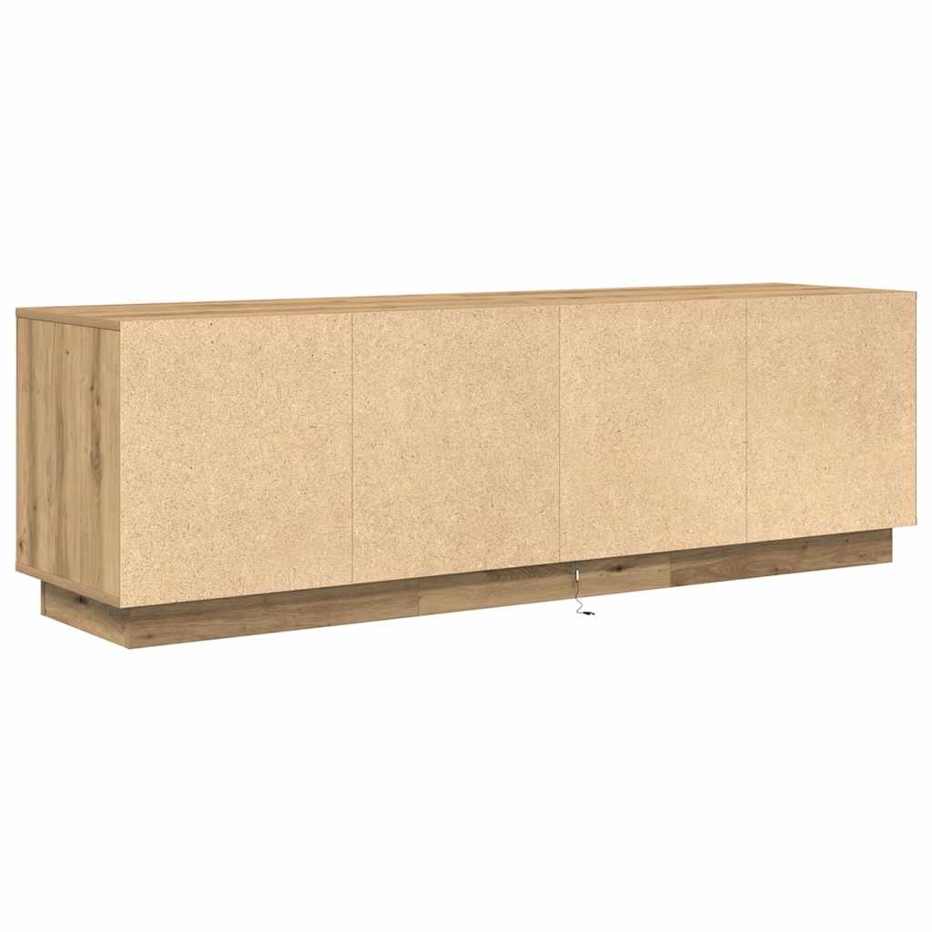 vidaXL Έπιπλο Τηλεόρασης με LED Τεχνίτης βελανιδιά 160,5x41x50 εκ.