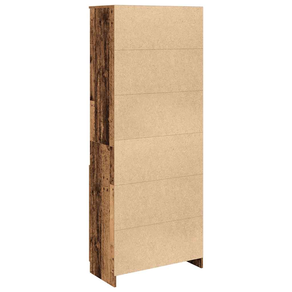 vidaXL Ντουλάπι Παλαιωμένο ξύλο 70x35x180 εκ. από Επεξεργασμένο Ξύλο