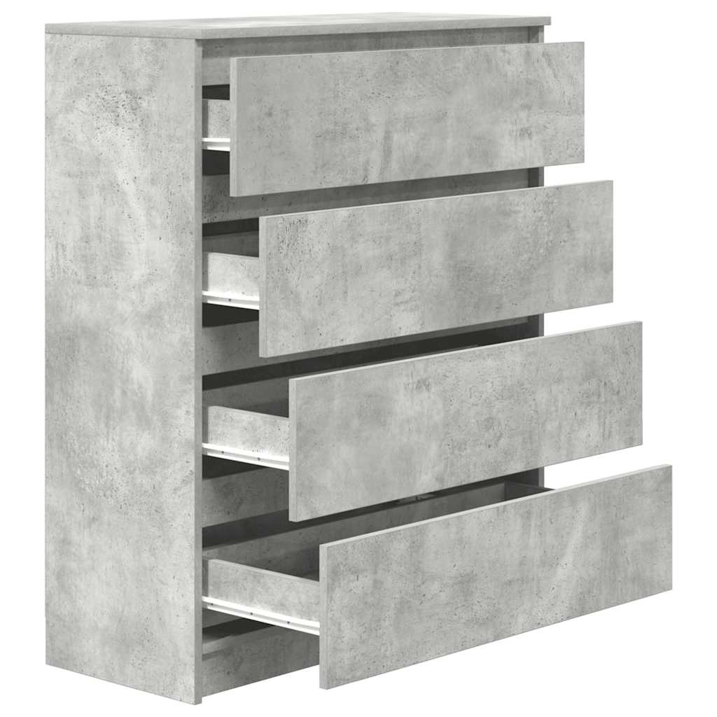 vidaXL Sideboard Μπετόν Γκρι 80x35x99 cm Κατασκευασμένο ξύλο