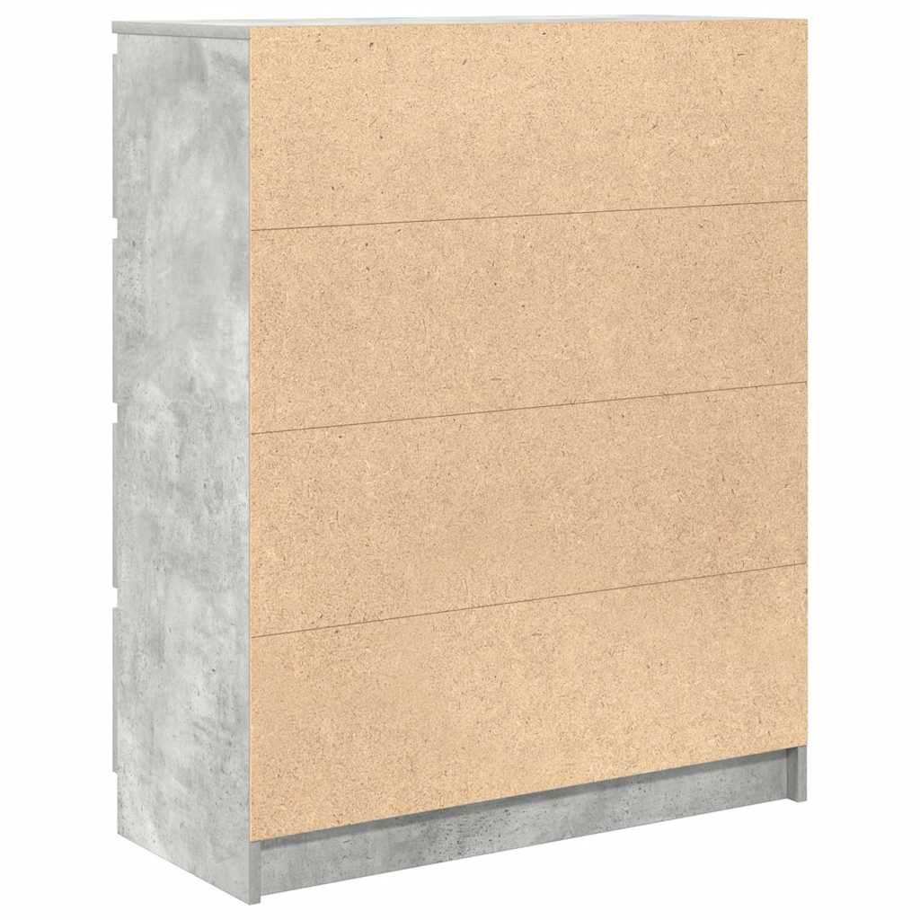 vidaXL Sideboard Μπετόν Γκρι 80x35x99 cm Κατασκευασμένο ξύλο