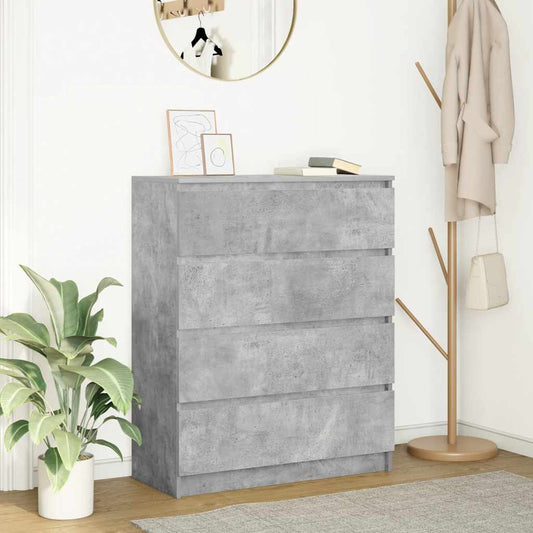 vidaXL Sideboard Μπετόν Γκρι 80x35x99 cm Κατασκευασμένο ξύλο