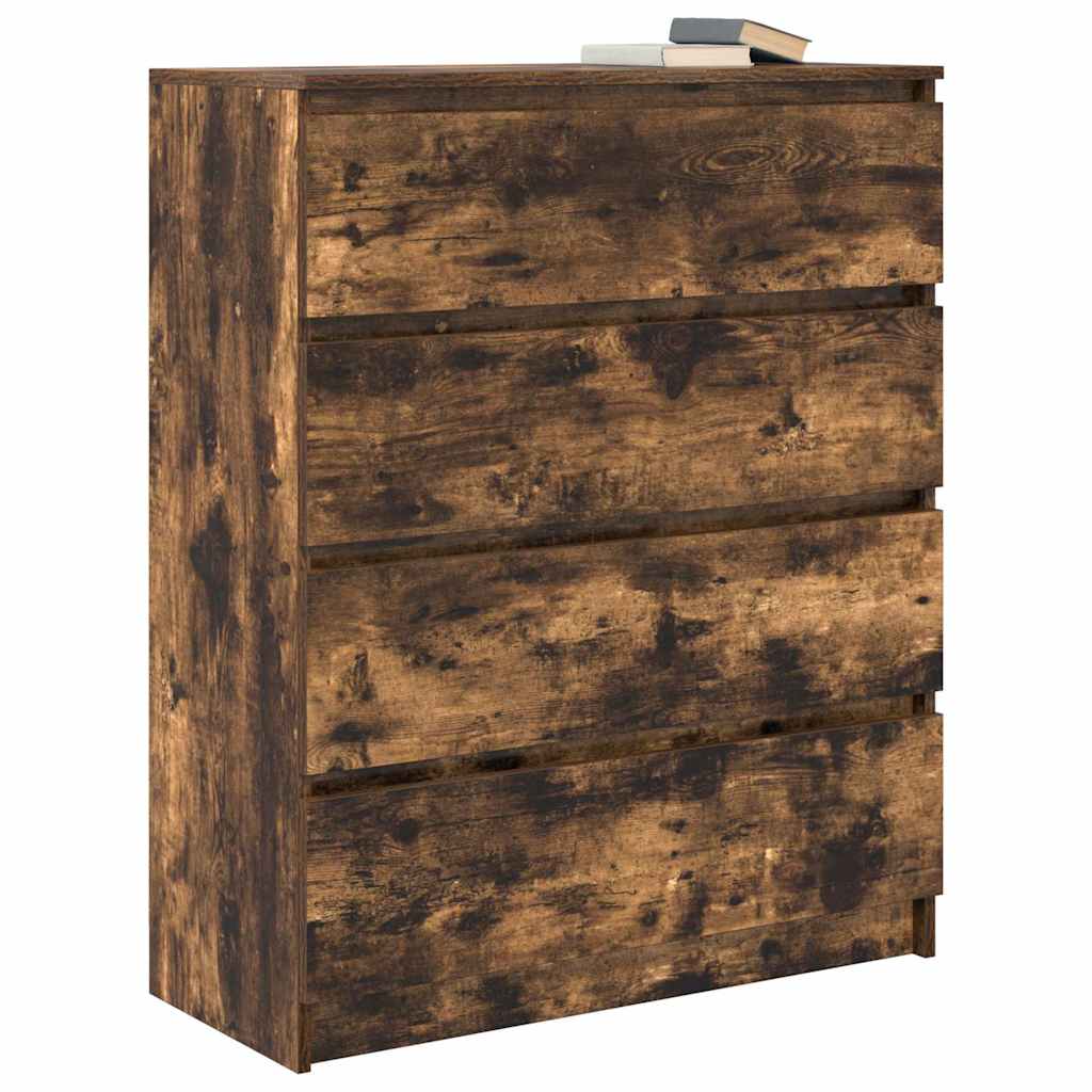 vidaXL Sideboard Καπνιστή δρυς 80x35x99 cm Κατασκευασμένο ξύλο