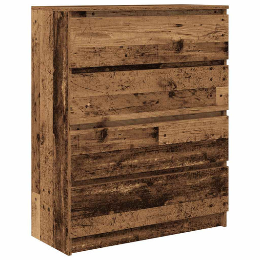 vidaXL Sideboard Παλιό ξύλο 80x35x99 cm Ξύλο μηχανής