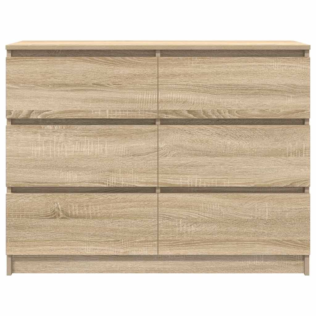 vidaXL Sideboard Sonoma Oak 100x35x76 cm Κατασκευασμένο ξύλο