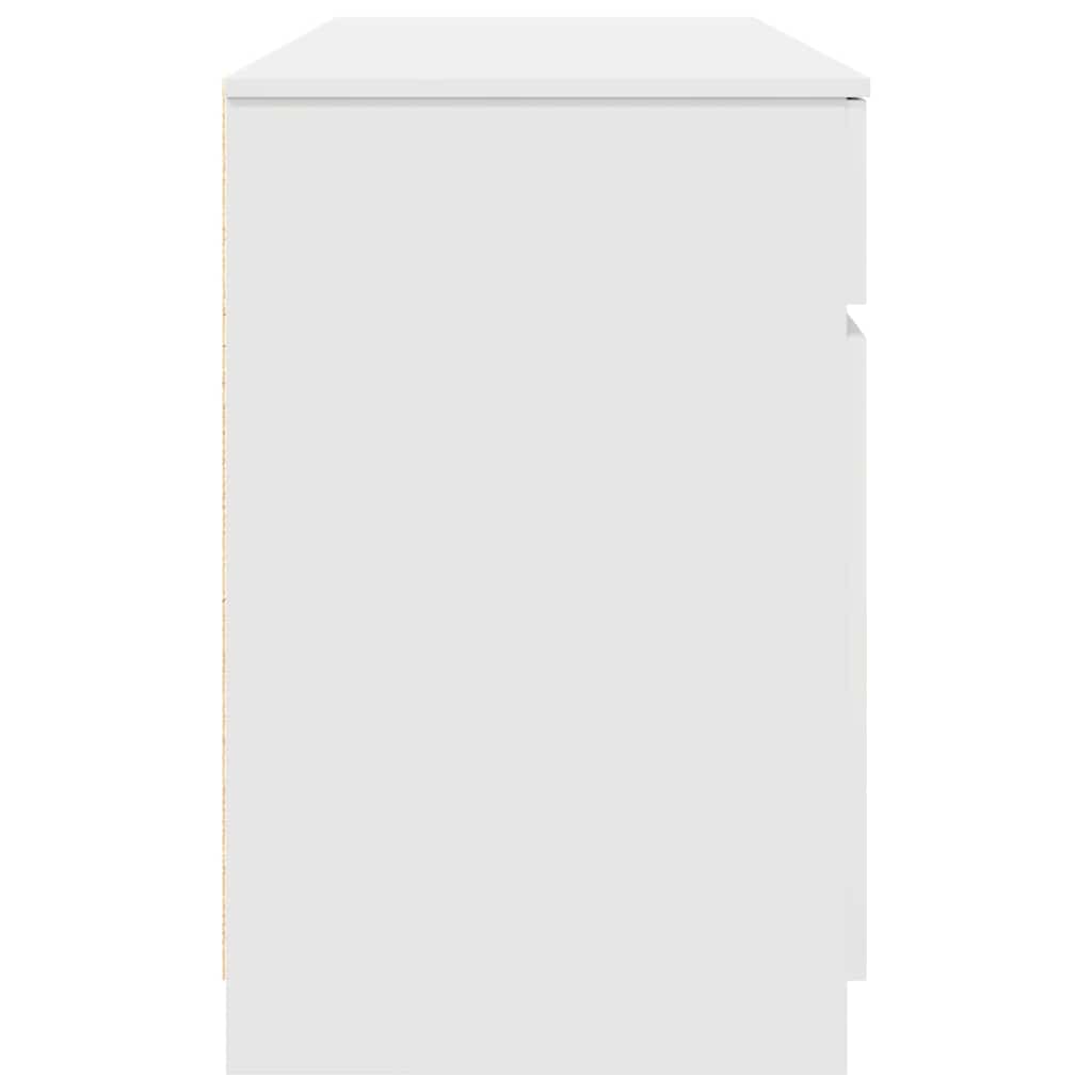 vidaXL Γραφείο με συρτάρι Λευκό 140 x 49 x 76 εκ. Επεξεργασμένο ξύλο