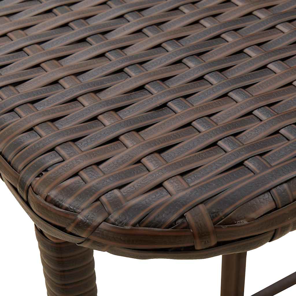 vidaXL Πτυσσόμενο τραπέζι κήπου καφέ 90x51x75 cm Poly Rattan
