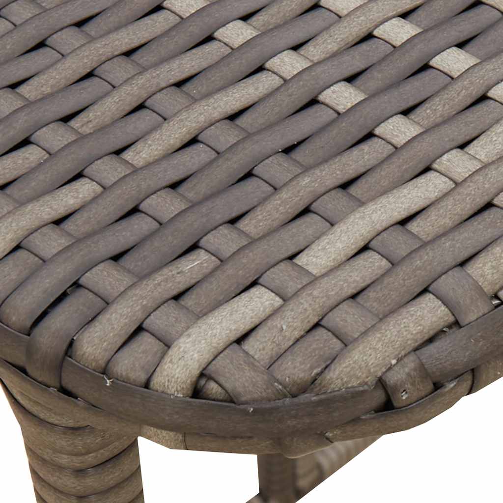 vidaXL Πτυσσόμενο τραπέζι κήπου γκρι 90x51x75 cm Poly Rattan