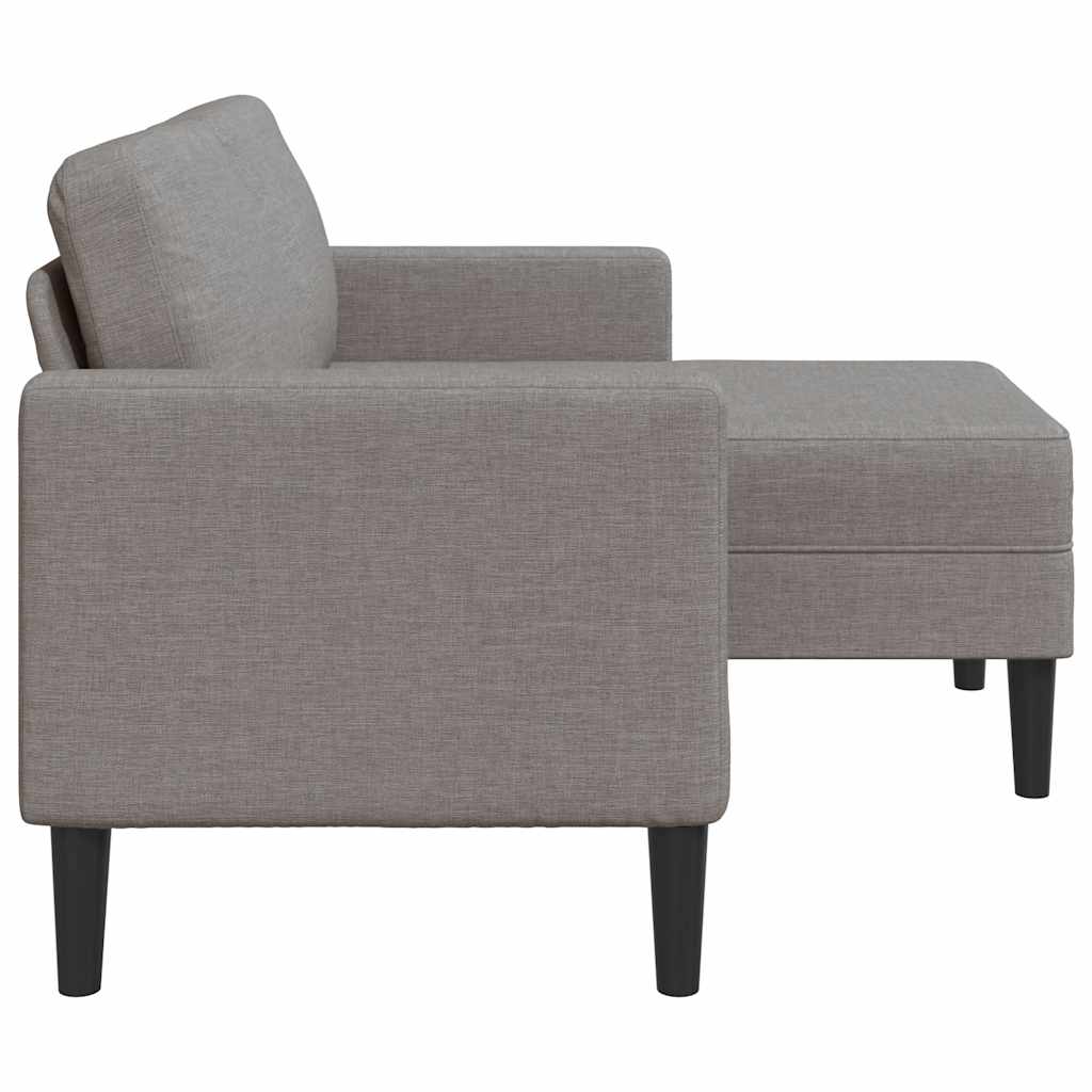 vidaXL 2θέσιος καναπές με καναπέ σε σχήμα L Taupe 125 εκ. ύφασμα