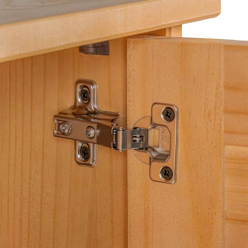 vidaXL Σετ Επίπλων Μπάνιου με ράφι με αποθήκευση με πόρτα 2 pcs Καφέ και Καραμέλα καφέ