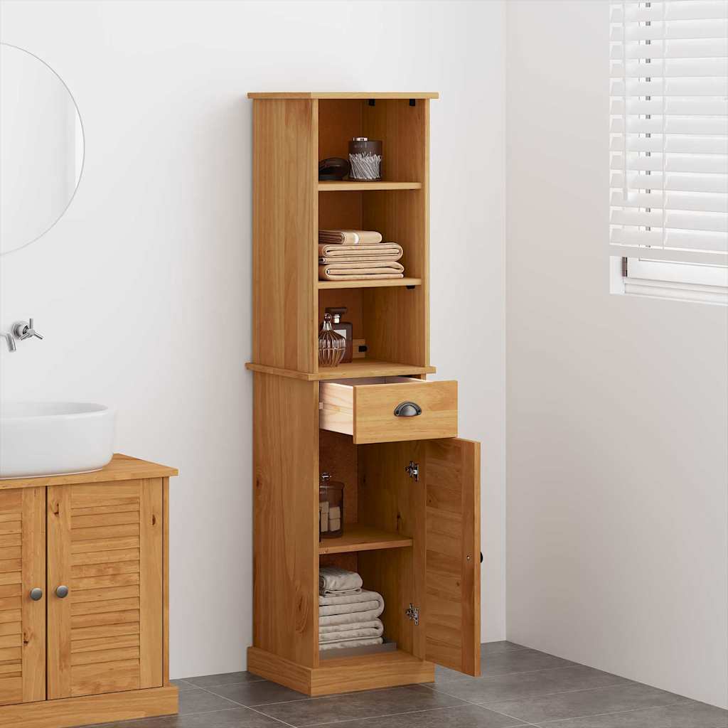 vidaXL Σετ Επίπλων Μπάνιου με συρτάρι με ράφι με πόρτα 2 pcs Καφέ και Καραμέλα καφέ