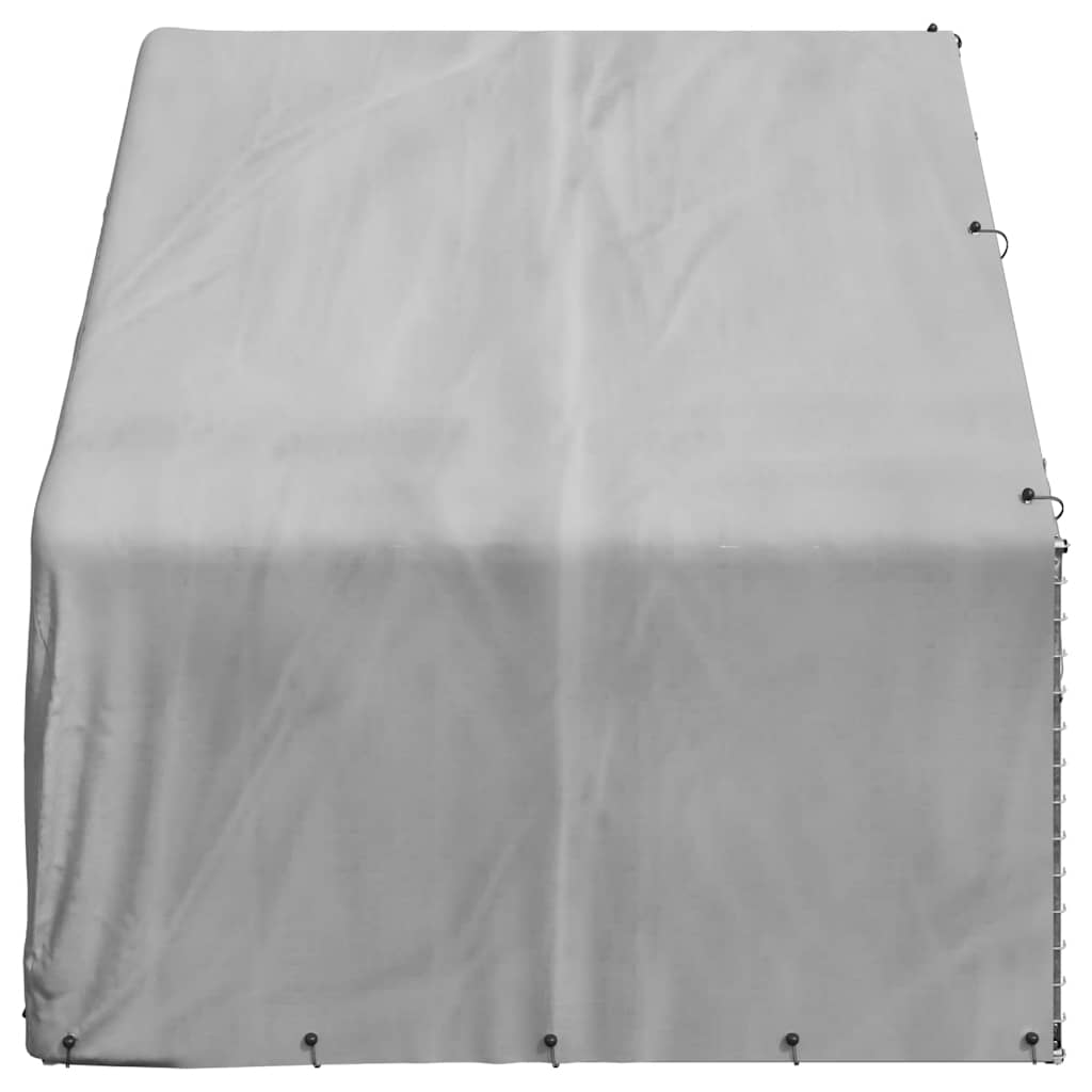 vidaXL Κλίβανος Σκύλου Εξωτερικού Χώρου με Κάλυμμα 3x2x1,9 μ. από Γαλβανισμένο Ατσάλι